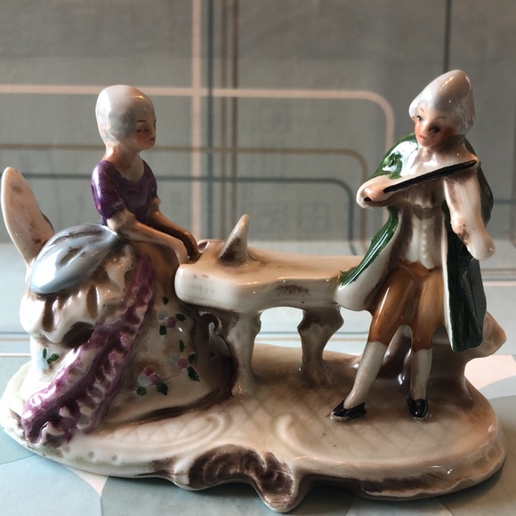 🦋Antique Victorian Porcelain Shoe & Gräfenthal Figure - Picture 7 of 9